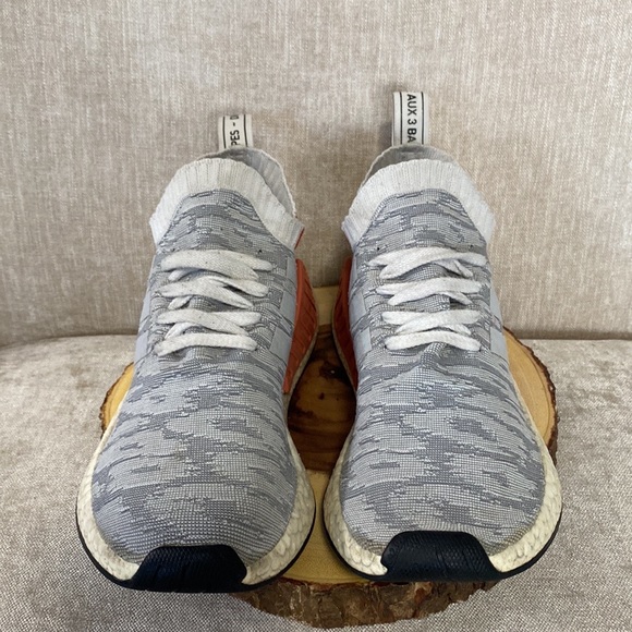 Adidas Mens NMD R2 Primeknit Running Shoes Gray - Picture 5 of 15